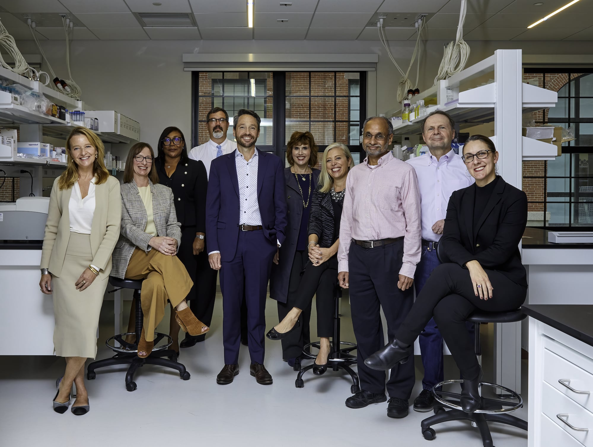 photo of Sherlock team members in a lab